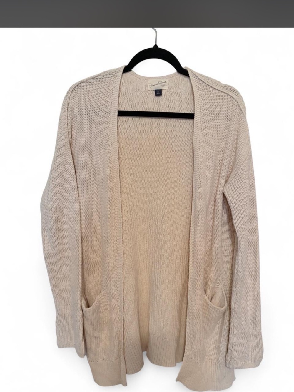Universal Thread Open-Front Knit Cardigan in Beige